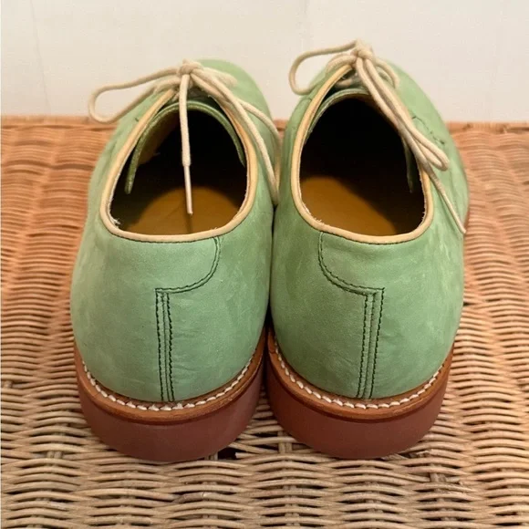 Brooks Brothers Green Suede/Nubuc Goodyear Welted Mens Oxford Size 10D - Picture 3 of 12